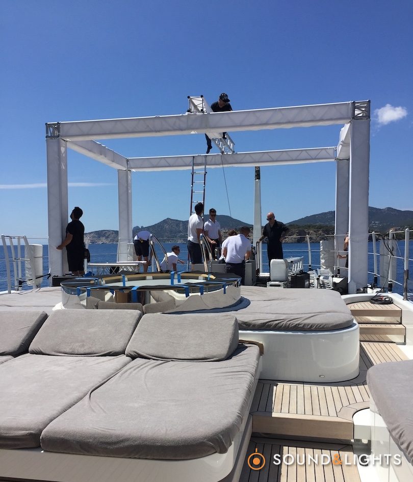 Private Boat Party - Ibiza - Blondish - PA & DJ-booth gear hire