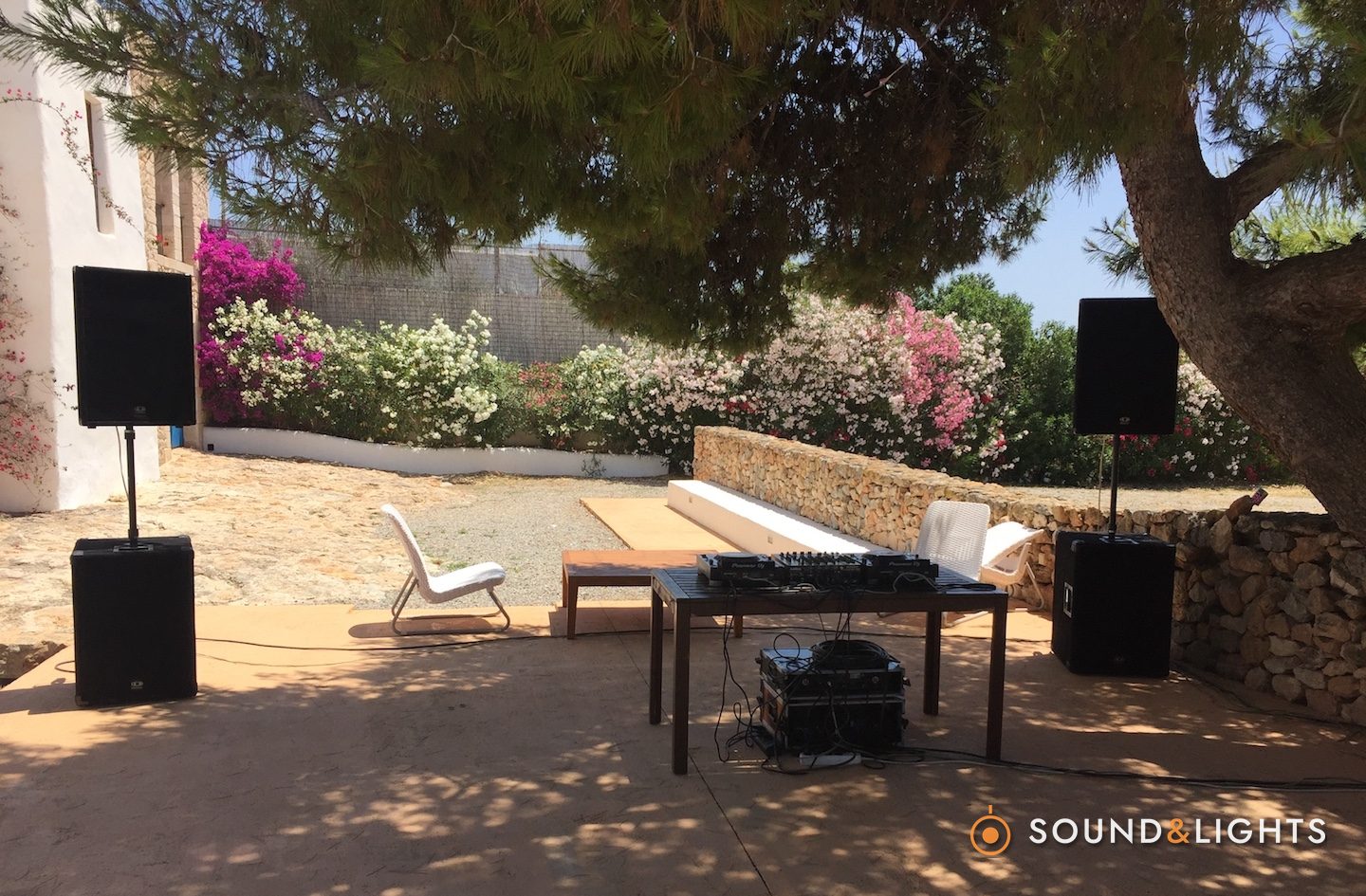 Private villa party - Ibiza - PA & DJ-booth rent