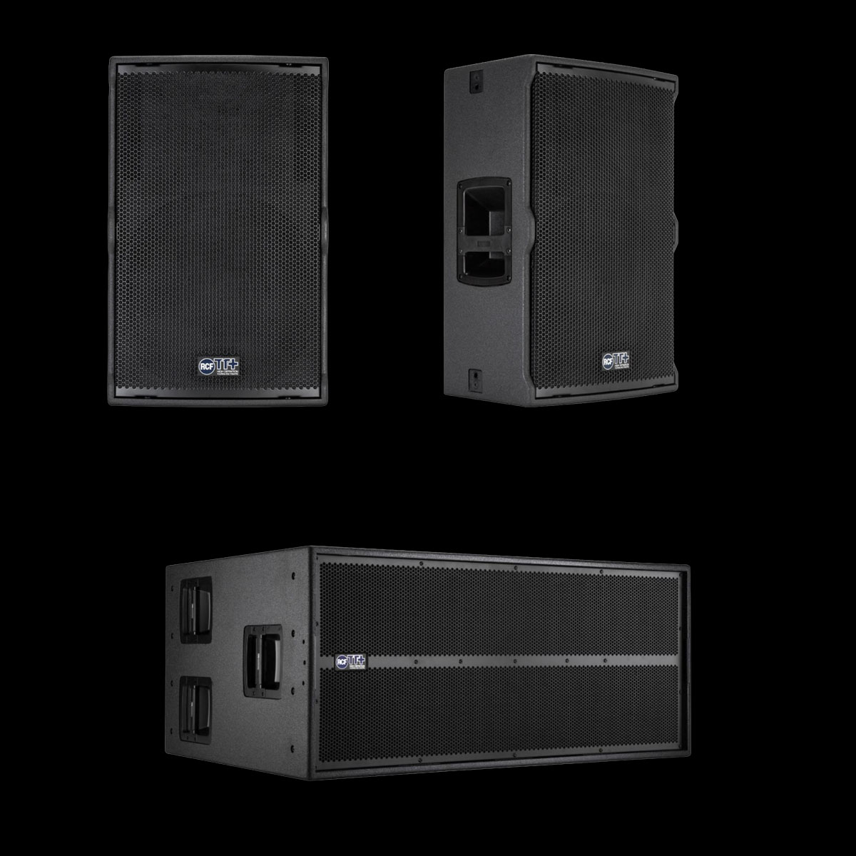 RCF TT25-A II ( 2x ) + RCF TTS36-A Ibiza sound system rent 15" tops and double 18" subwoofer